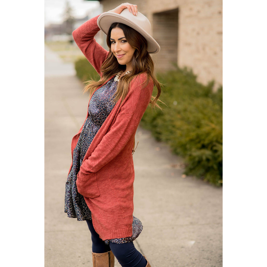 Textured Tissue Tunic Cardigan - Betsey's Boutique Shop