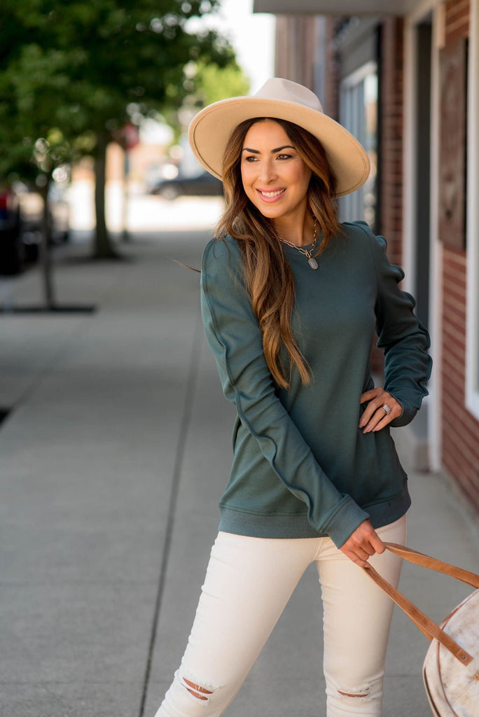 Wavy Seamed Sweatshirt - Betsey's Boutique Shop