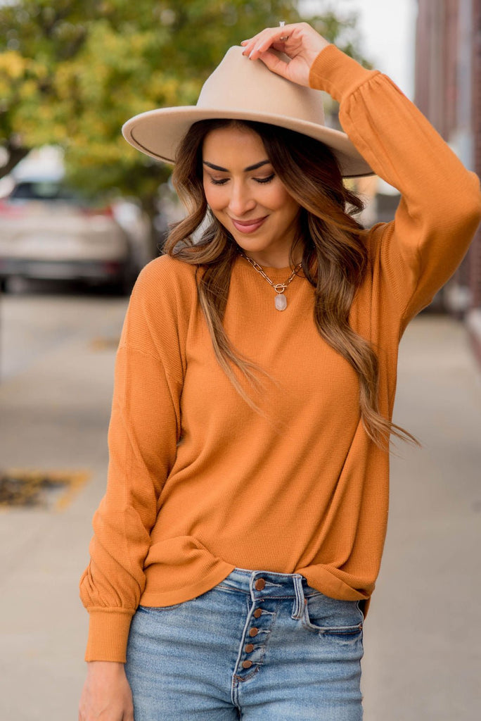 Thermal Relaxed Sleeve Tee - Betsey's Boutique Shop