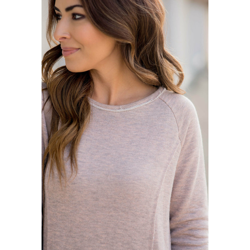 Chic Knitted Button Cuff Sweatshirt - Betsey's Boutique Shop