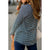 Striped Button Back Accent Sweatshirt - Betsey's Boutique Shop