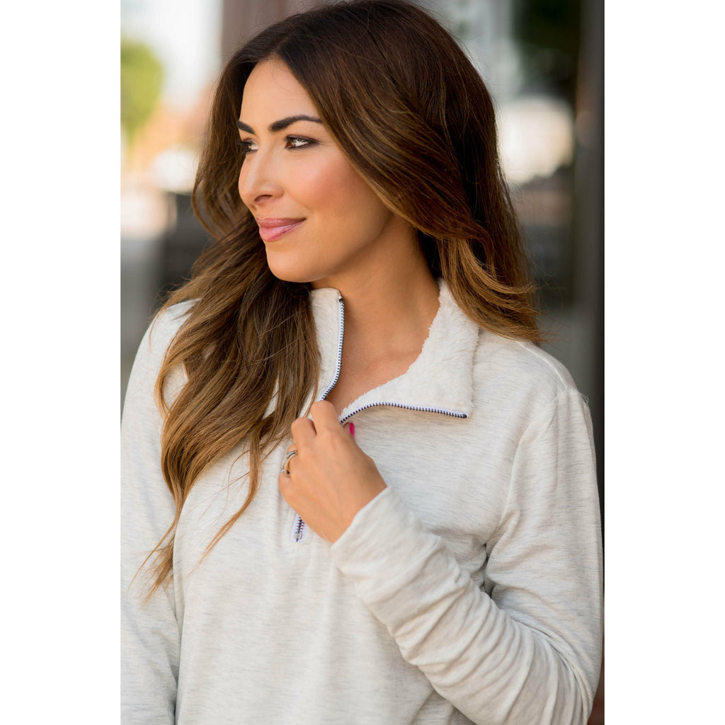 Sherpa Lined Pullover - Betsey's Boutique Shop