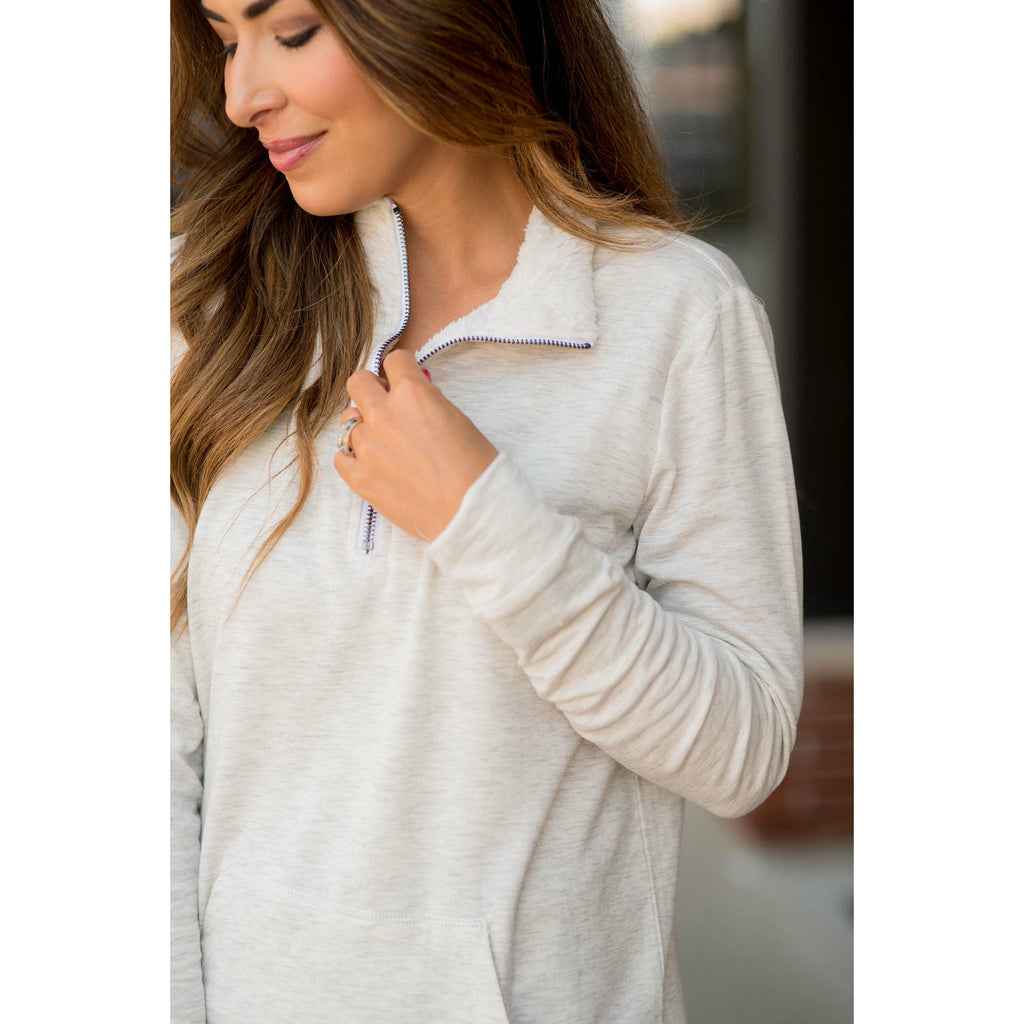 Sherpa Lined Pullover - Betsey's Boutique Shop