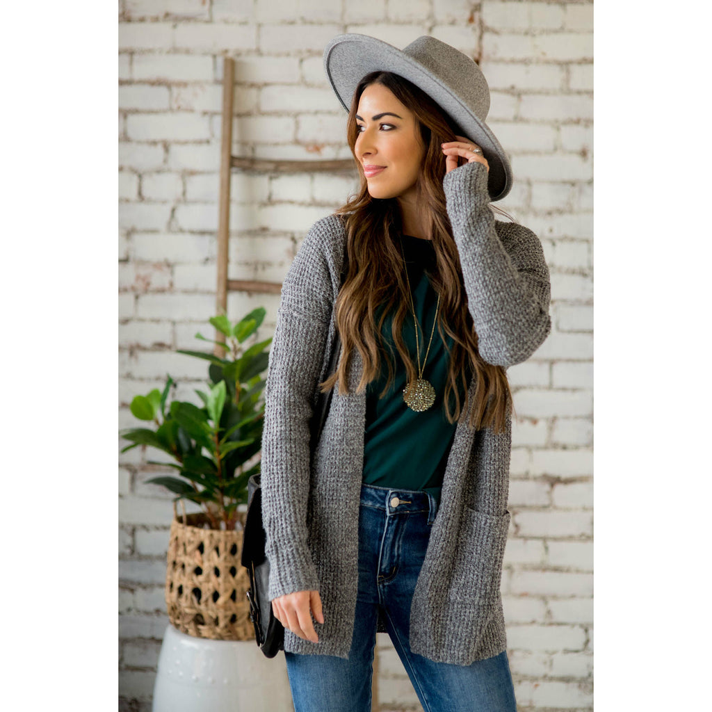 Knit Pocket Cardigan - Betsey's Boutique Shop