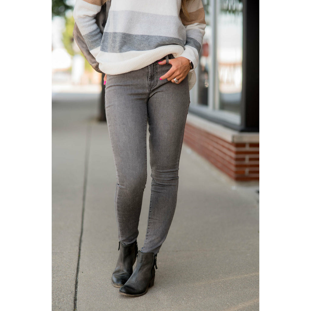 Grey Denim Jeans - Betsey's Boutique Shop