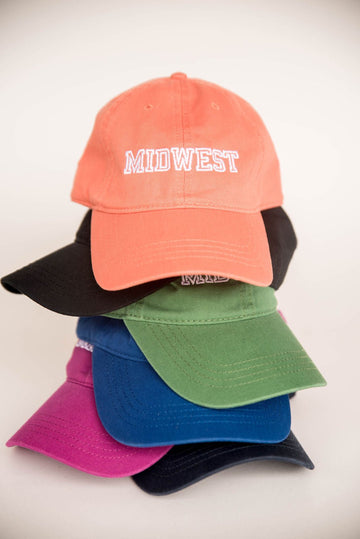 Outlined Midwest Washed Hat - Betsey's Boutique Shop -