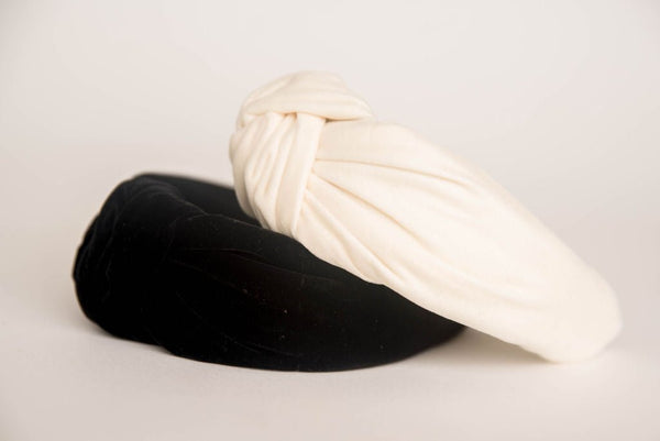 Wide Velvety Knotted Headband