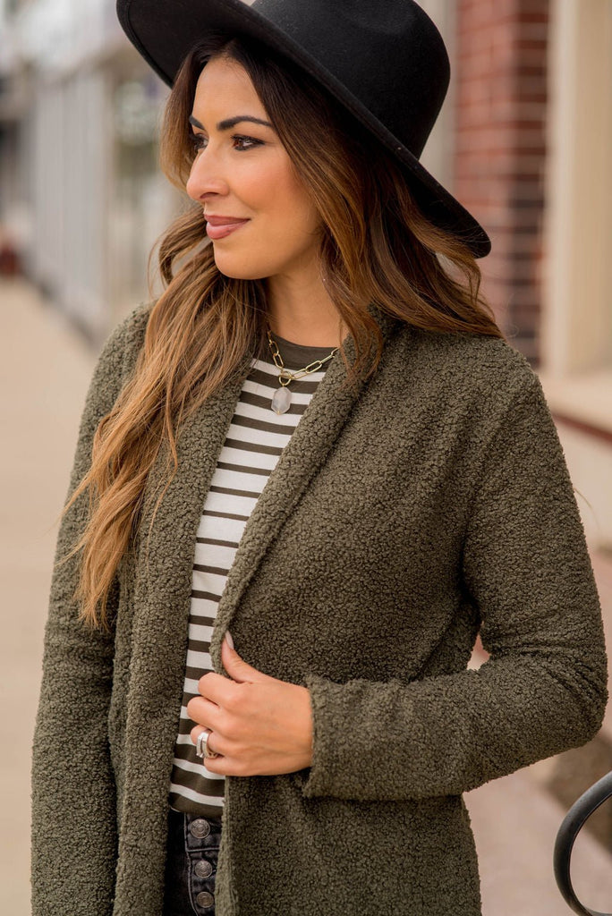 Sherpa Blazer - Betsey's Boutique Shop -