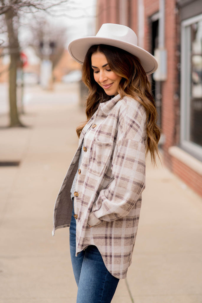 Picture Perfect Plaid Shacket - Betsey's Boutique Shop -