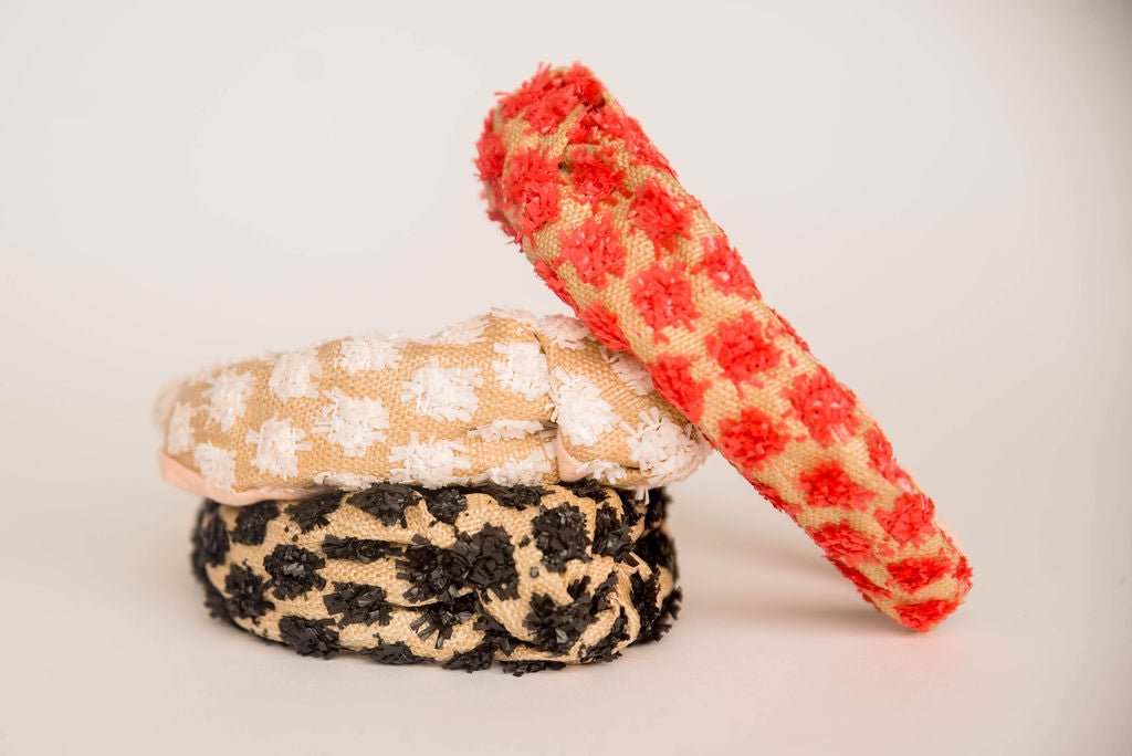 Spotted Woven Single Knot Headband - Betsey's Boutique Shop -