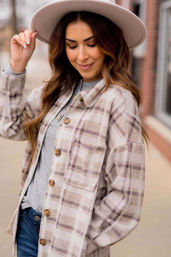 Picture Perfect Plaid Shacket - Betsey's Boutique Shop