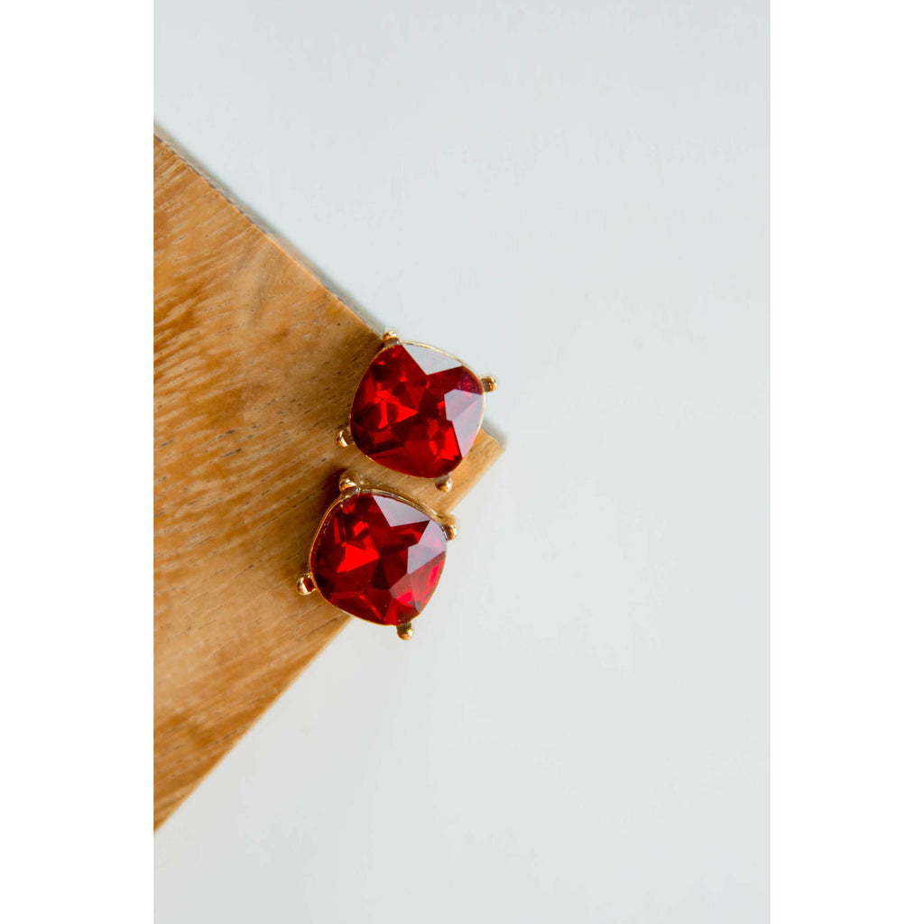 Squared Gem Stud Earrings - Betsey's Boutique Shop