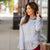 Ruffle Bottom Blouse Accent Hoodie