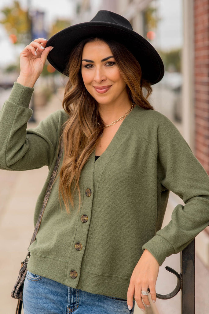 So Soft Relaxed Button Cardigan - Betsey's Boutique Shop