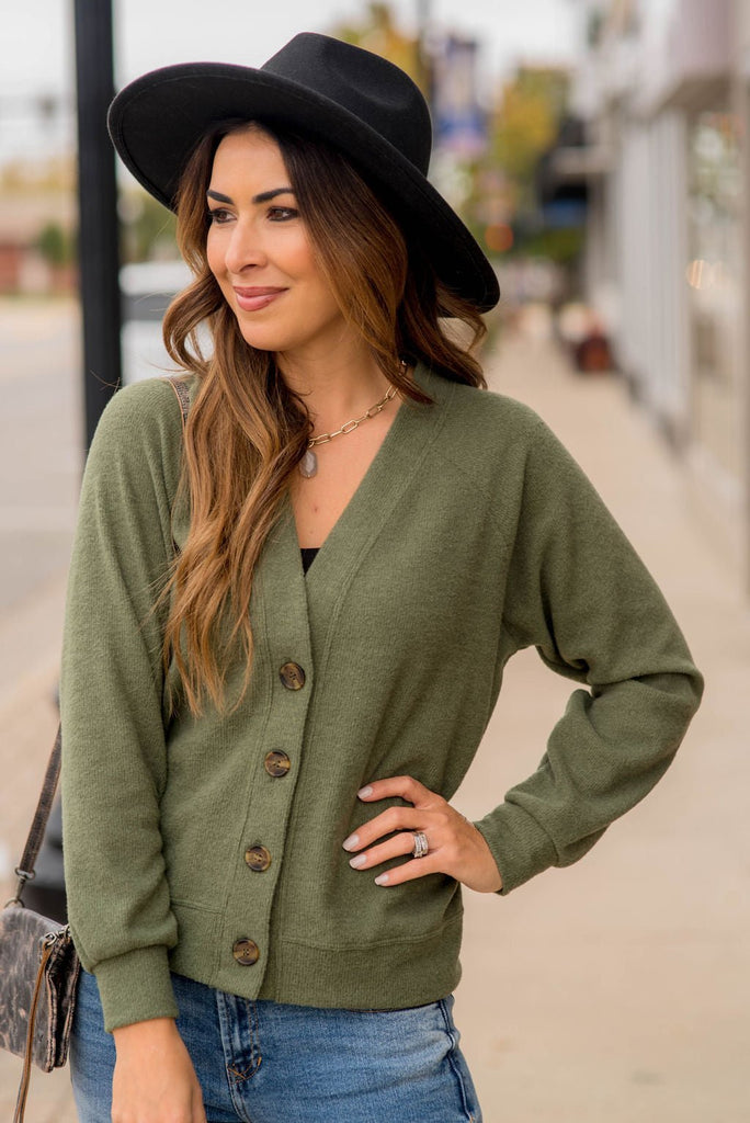 So Soft Relaxed Button Cardigan - Betsey's Boutique Shop