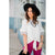 Tie Front Striped Accent Tee