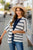 Striped 3/4 Sleeve Knit Cardigan - Betsey's Boutique Shop -
