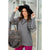 Long Sleeve Ruffle V Back Tee - Grey - Betsey's Boutique Shop - Shirts & Tops