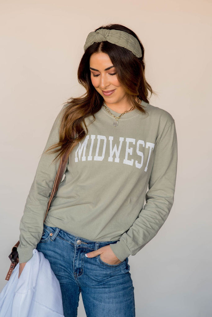 Midwest Long Sleeve Graphic Tee - Betsey's Boutique Shop -