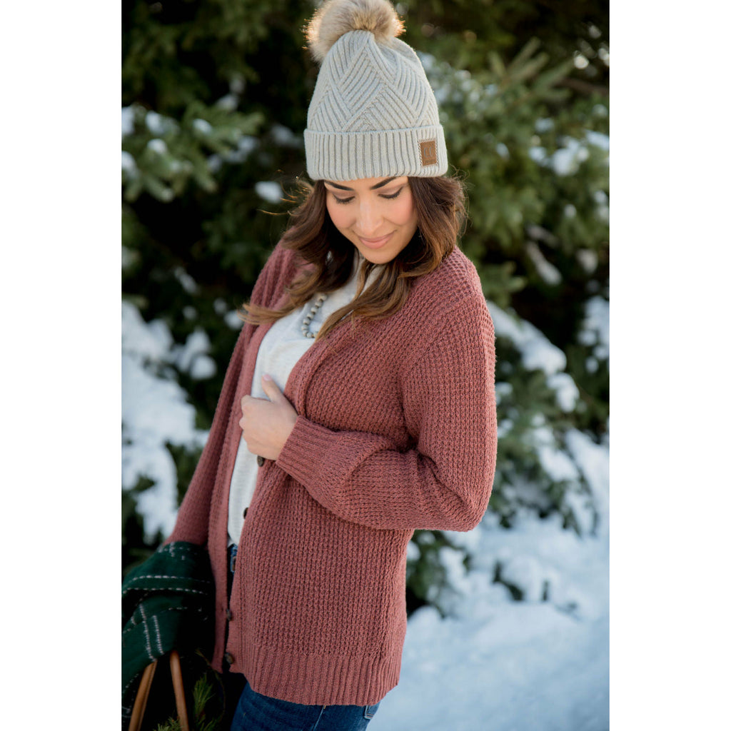 Knit Button Sweater - Betsey's Boutique Shop - Outerwear