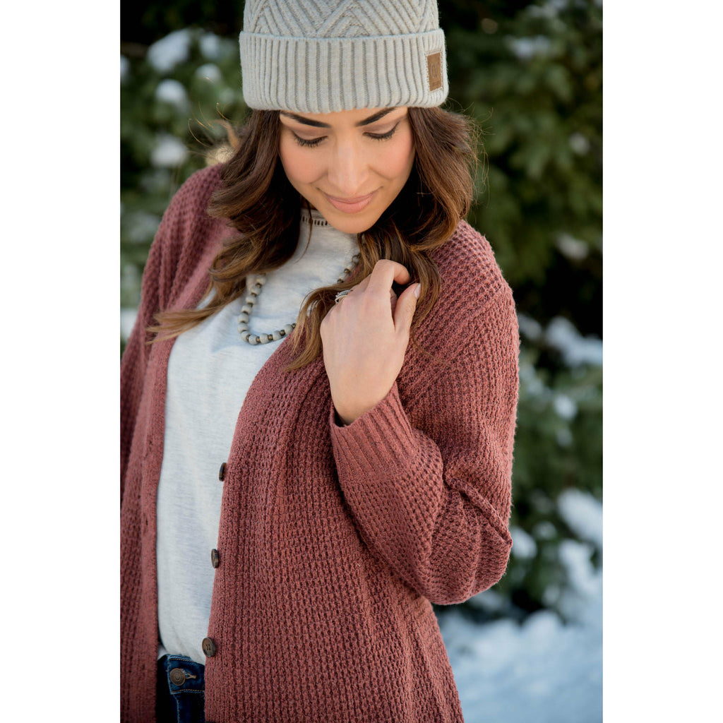 Knit Button Sweater - Betsey's Boutique Shop - Outerwear