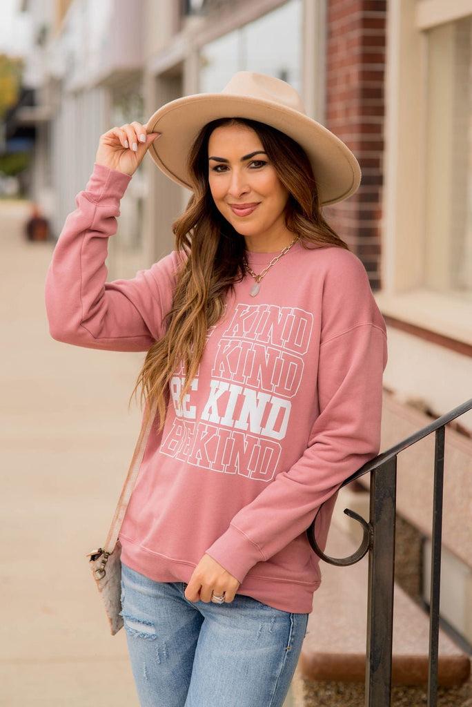 Be Kind Graphic Crewneck - Betsey's Boutique Shop -