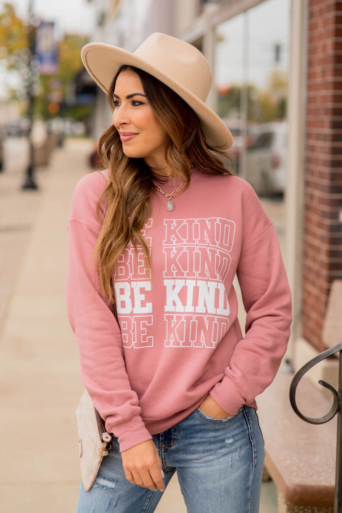 Be Kind Graphic Crewneck - Betsey's Boutique Shop -