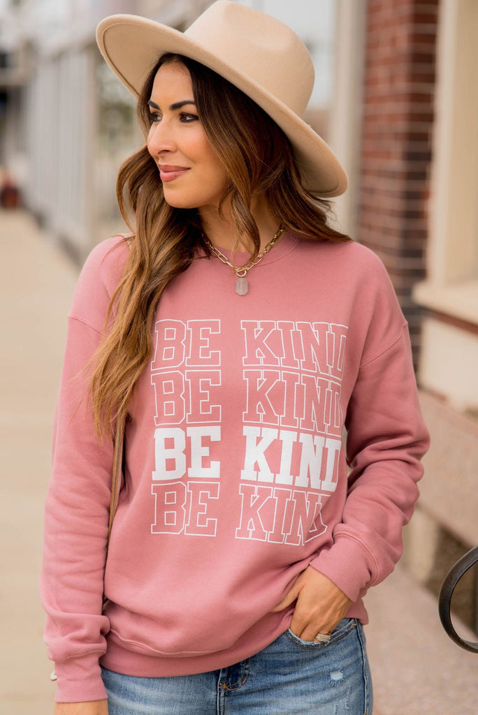 Be Kind Graphic Crewneck - Betsey's Boutique Shop -