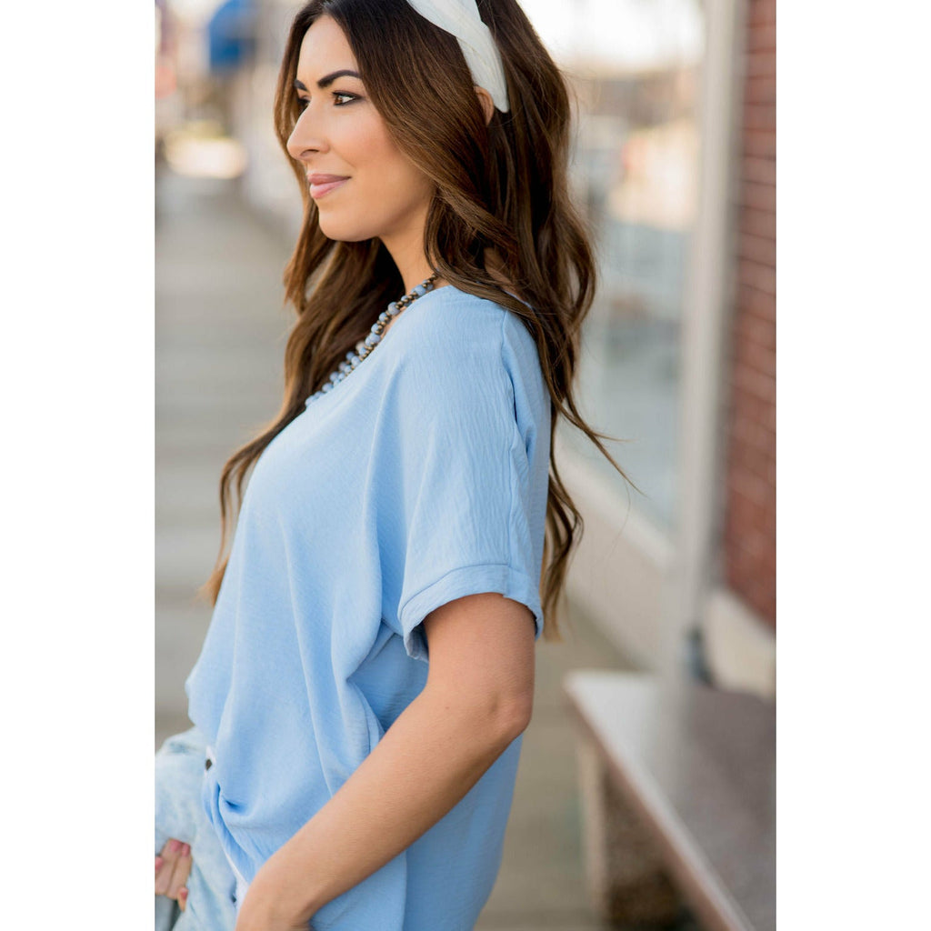 Relaxed V-Neck Blouse - Betsey's Boutique Shop