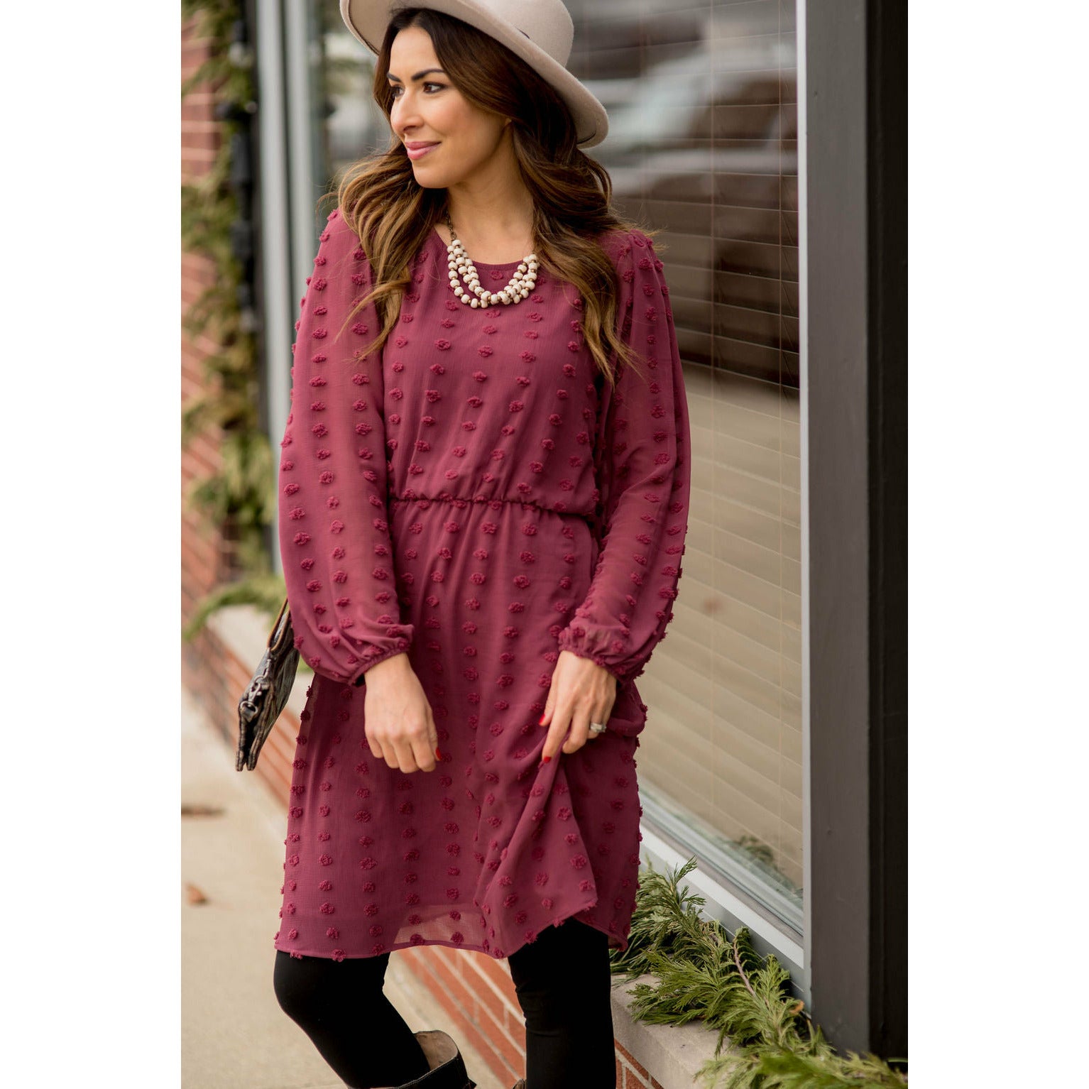 Swiss Dot Puff Sleeve Dress XL