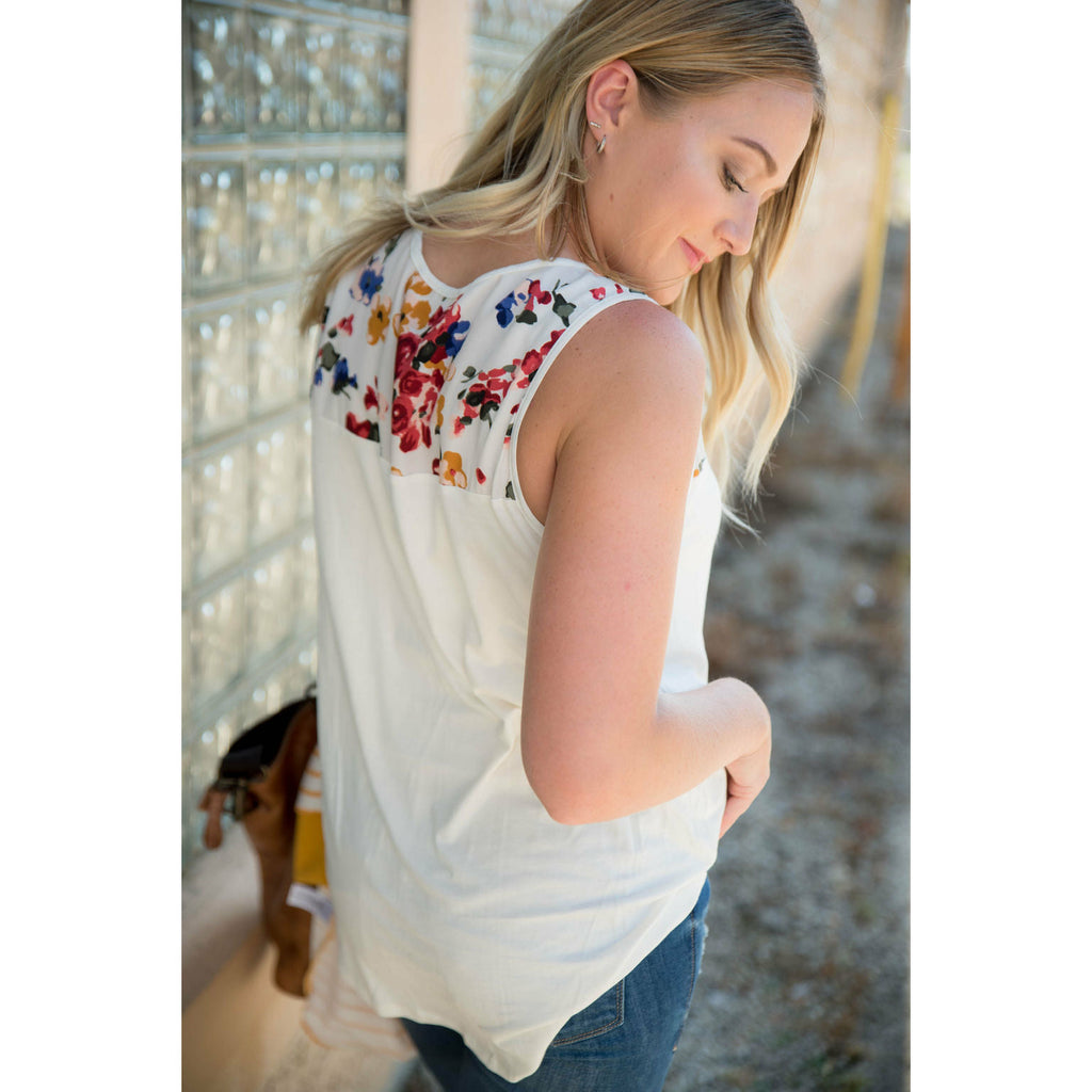 Floral Top Tank - Betsey's Boutique Shop