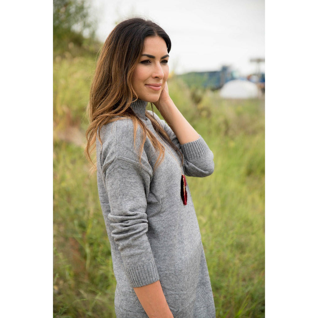 Grey Sweater Tunic - Betsey's Boutique Shop