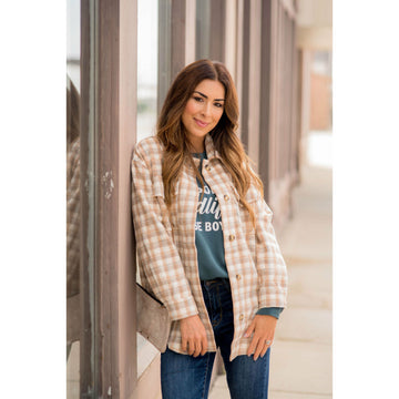 Mini Square Plaid Shacket - Betsey's Boutique Shop