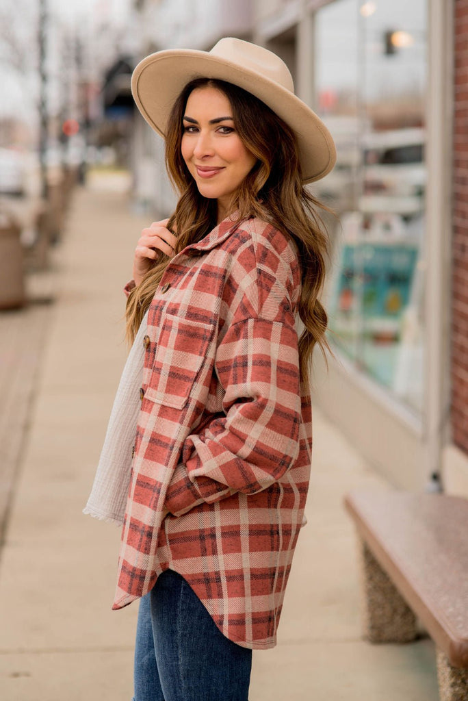 Free Spirit Plaid Shacket - Betsey's Boutique Shop -