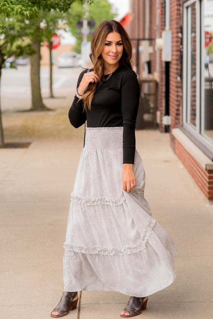 Mini Dottie Tiered Maxi Skirt - Betsey's Boutique Shop -