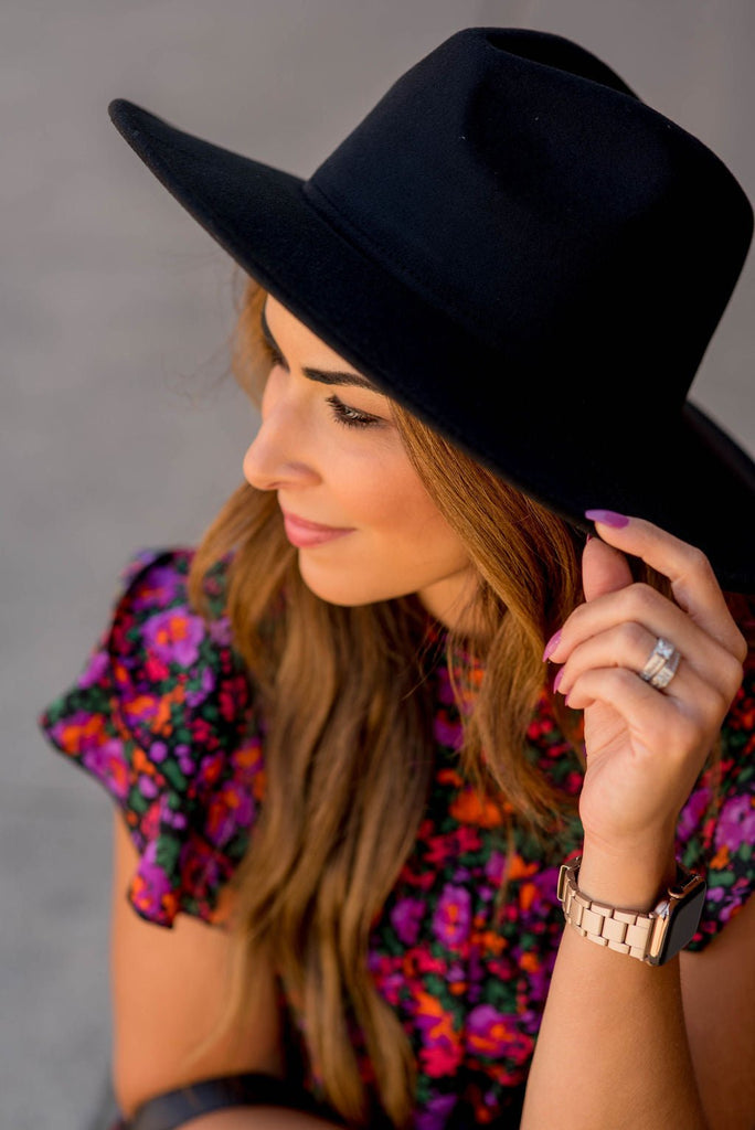 Solid Wide Brimmed Hat - Betsey's Boutique Shop