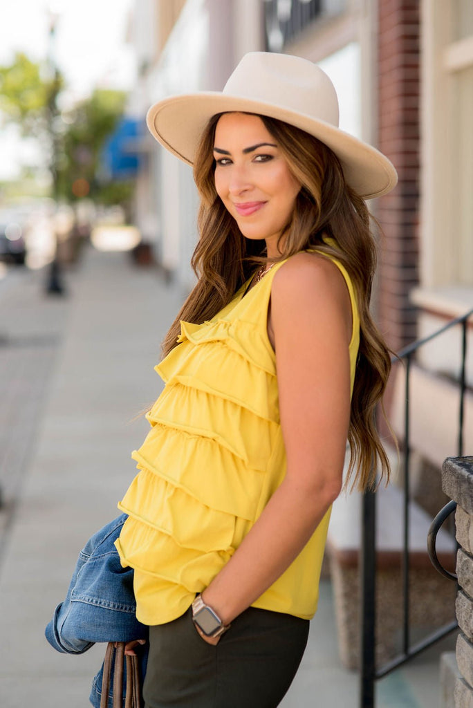 Layered Ruffle Tank - Betsey's Boutique Shop - Shirts & Tops