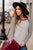 Multi Striped Solid Neck Long Sleeve Tee - Betsey's Boutique Shop - Shirts & Tops