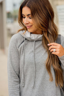 Heathered Side Zip Hoodie Betsey s Boutique Shop