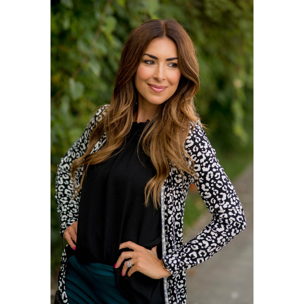 Flowy Lightweight Leopard Print Cardigan - Betsey's Boutique Shop