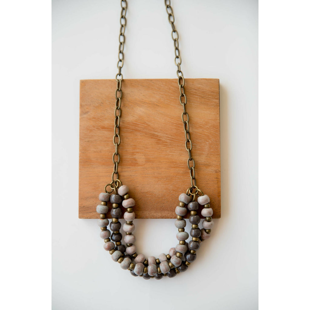 Bel Koz Mixed Triple Twist Clay Necklace - Betsey's Boutique Shop - Necklaces