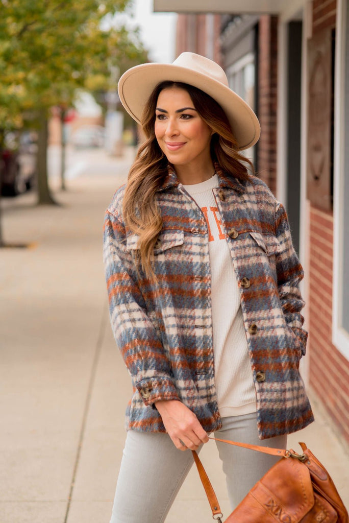 Hayride Ready Plaid Shacket - Betsey's Boutique Shop -