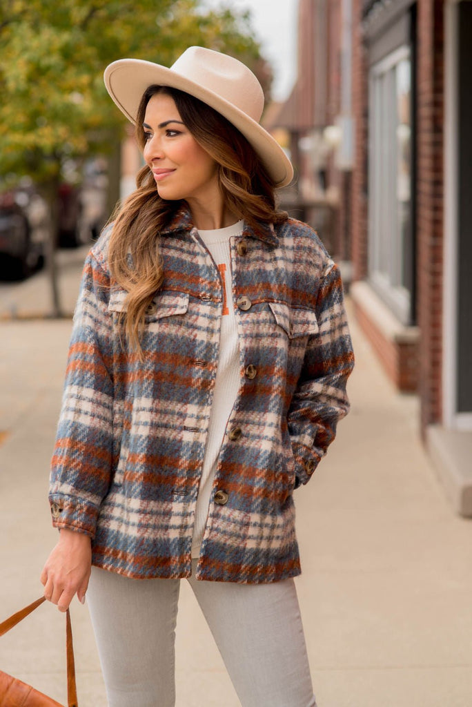 Hayride Ready Plaid Shacket - Betsey's Boutique Shop -