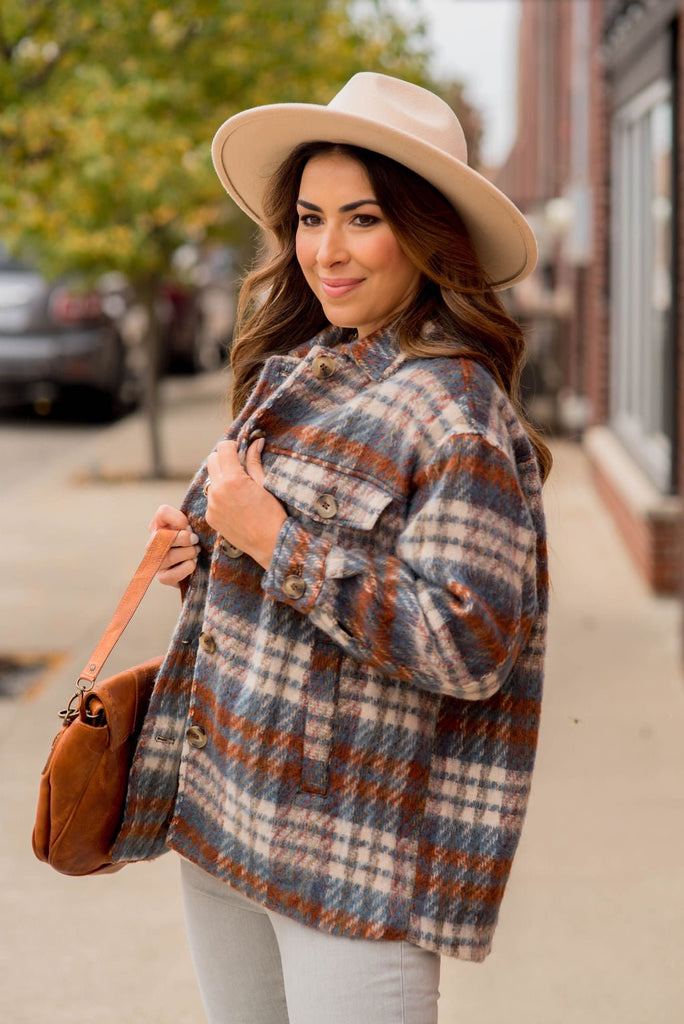 Hayride Ready Plaid Shacket - Betsey's Boutique Shop -