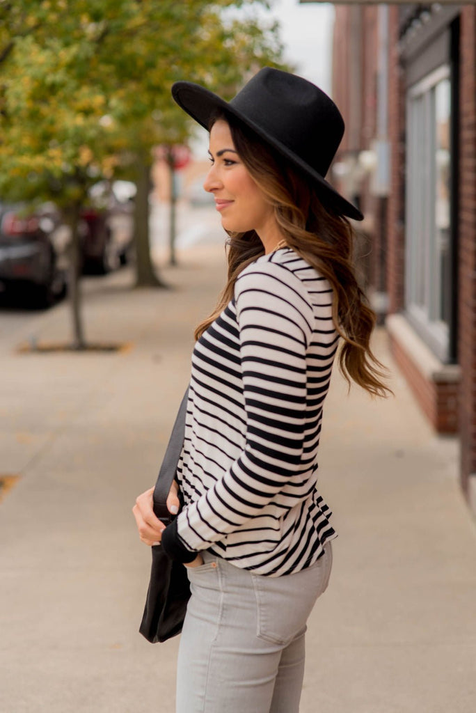 DUPLICATE Ombre Striped Long Sleeve Tee - Betsey's Boutique Shop