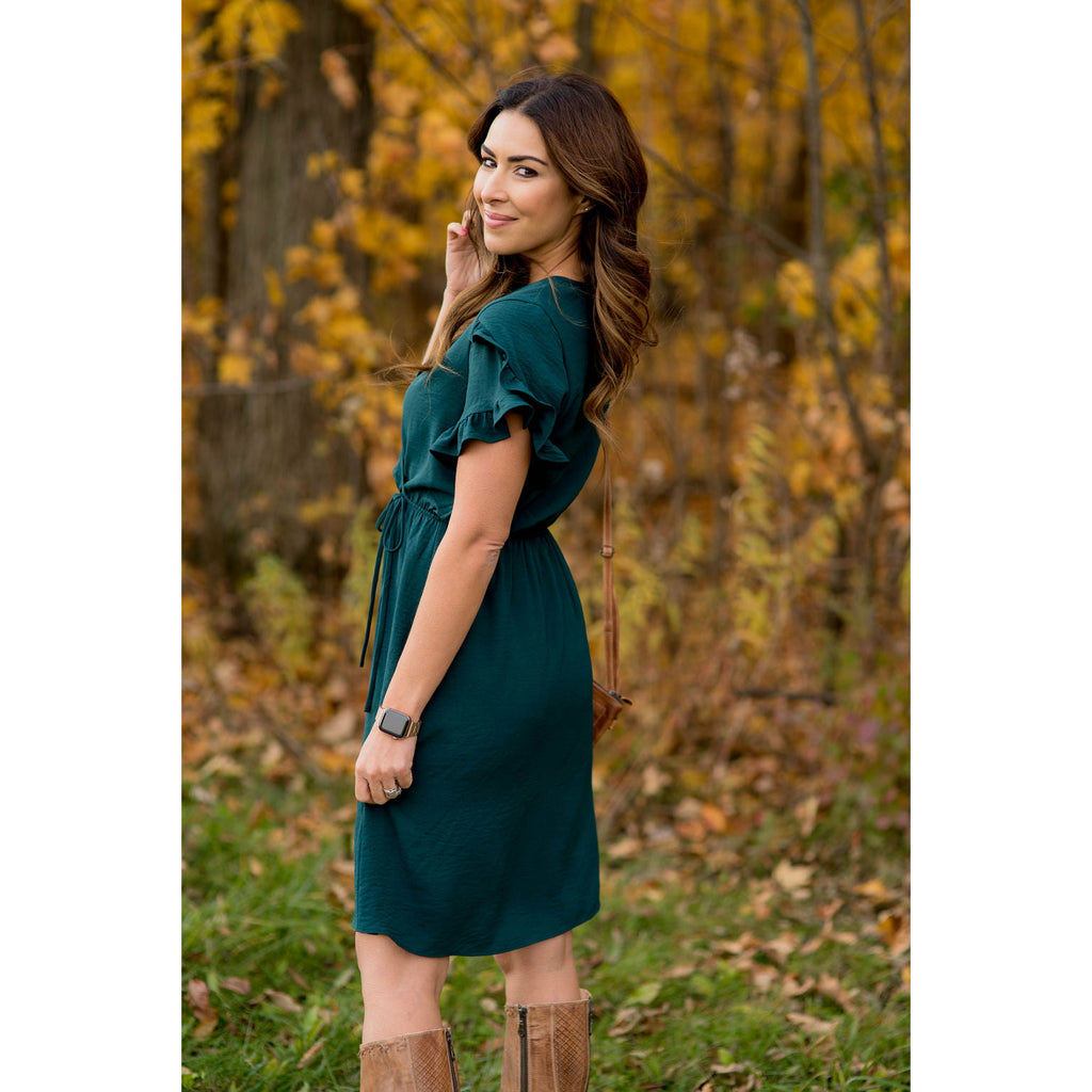 Wrapped Top Sleeve Dress - Betsey's Boutique Shop - Dresses