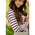 Burgundy Striped Sleeve Baseball Tee - Betsey's Boutique Shop - Shirts & Tops