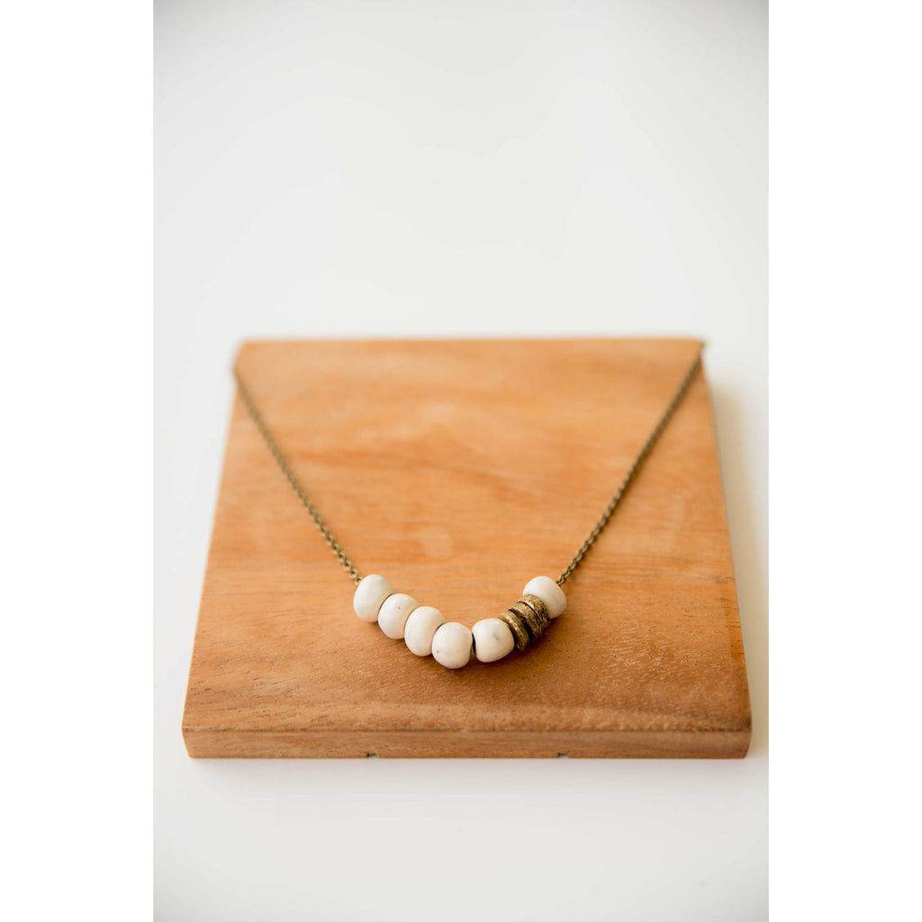 Bel Koz Simple Bead Clay Necklace - Betsey's Boutique Shop - Necklaces