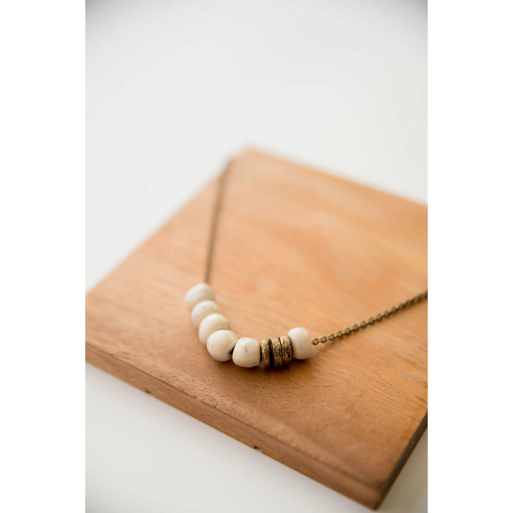 Bel Koz Simple Bead Clay Necklace - Betsey's Boutique Shop - Necklaces