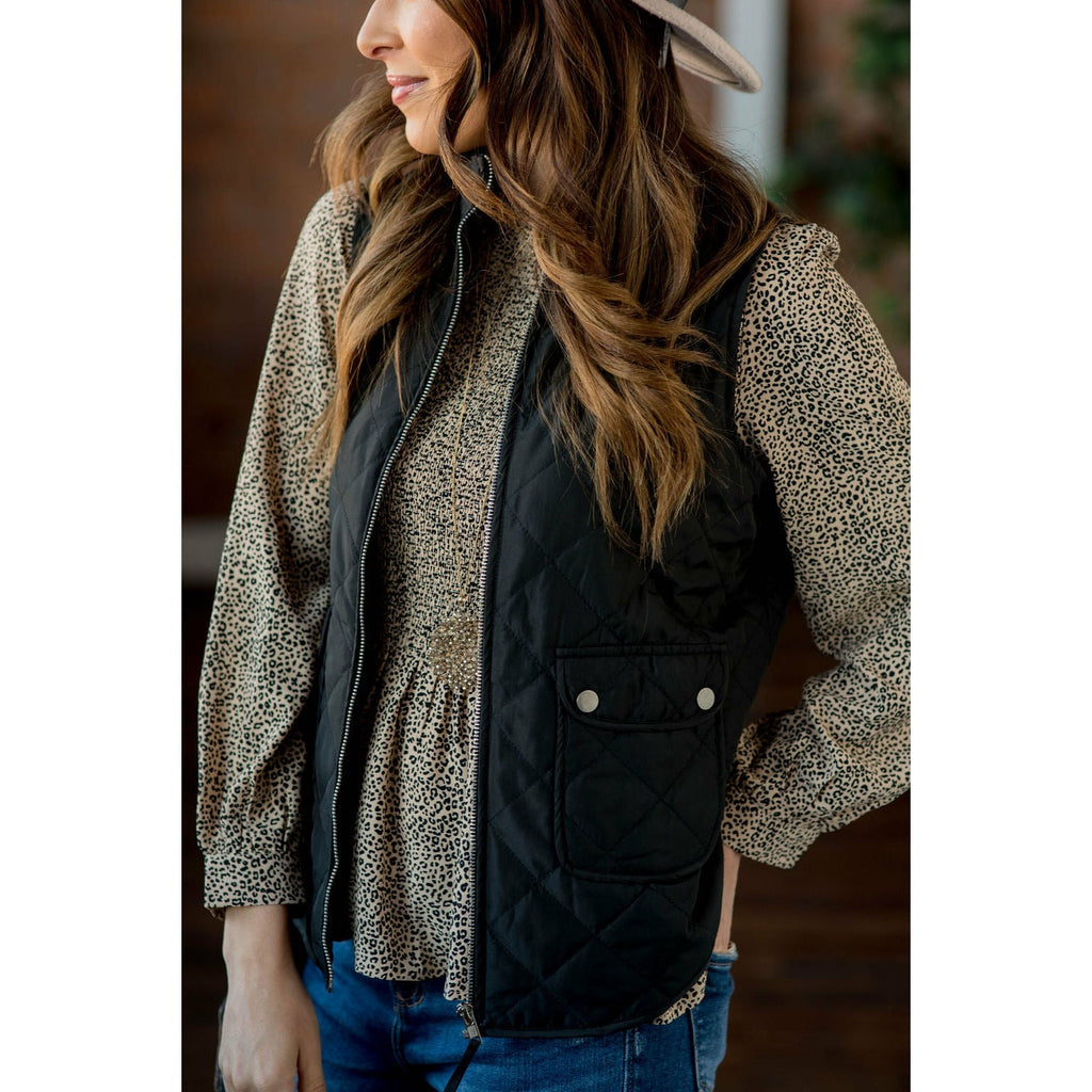 Matte Puffer Vest - Betsey's Boutique Shop